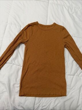 Wild Fable Ribbed Crewneck Top in Rust